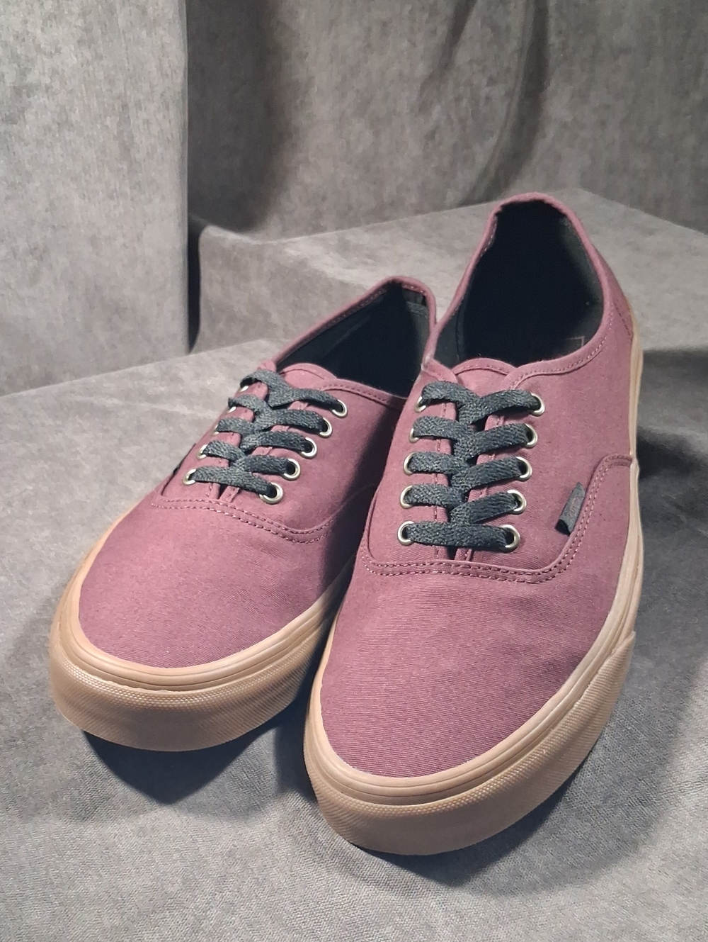 Vans Authentic Catawba Grape Gum Burgundy Lace Up Canvas Sneakers NEAR NEW- US13